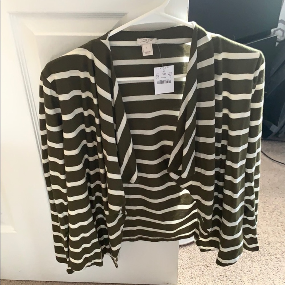 J. Crew Drapes Striped Cardigan